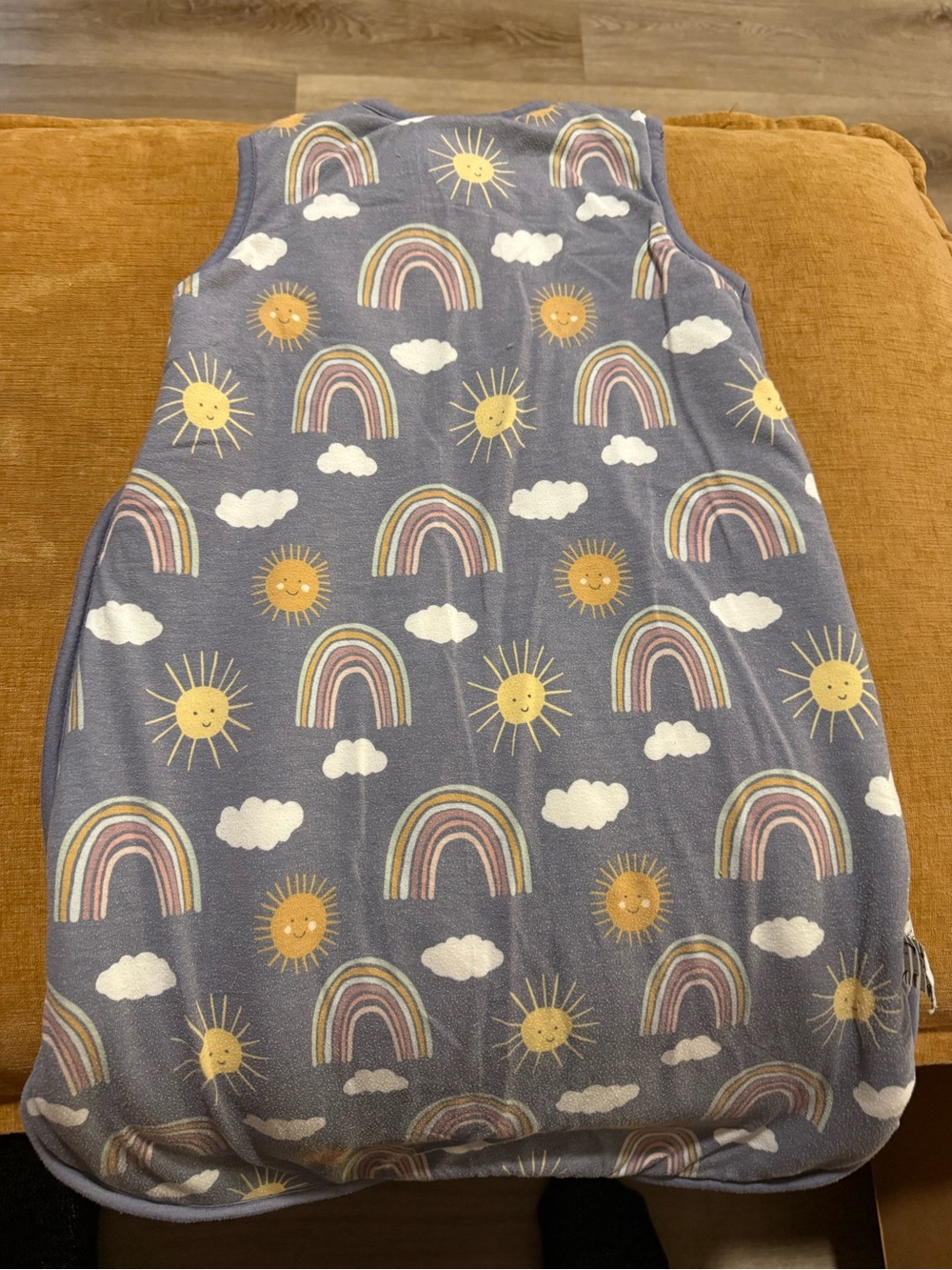 Kids Sleep Sack in Blue with Sun & Rainbow Print - Picture 4 of 4
